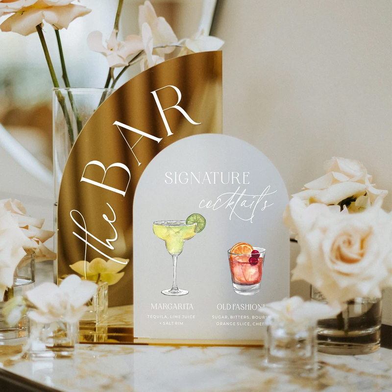 Cocktail Recipe Book - His and Hers Wedding Cocktails,Signature Drink
