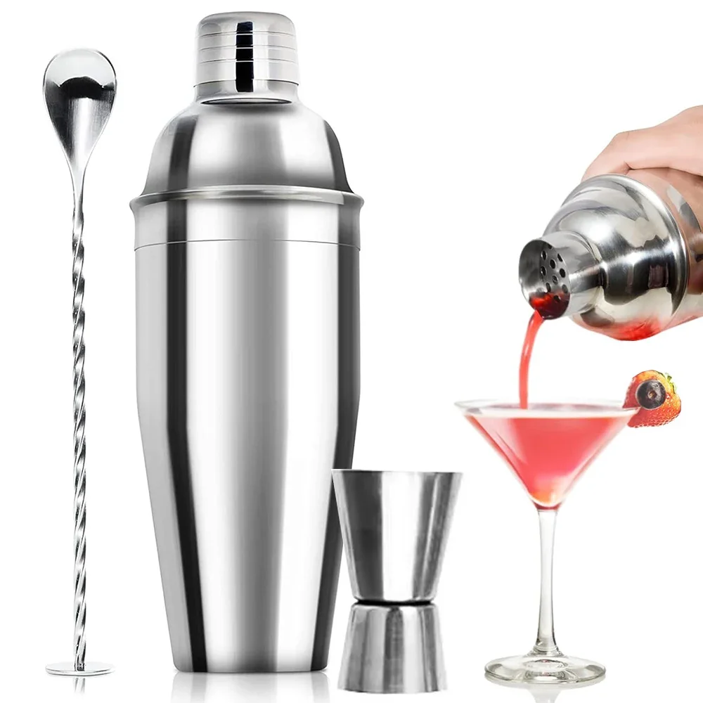 3/6pcs Cocktail Shaker Stainle - Boston Shaker Set ulasan dan harga