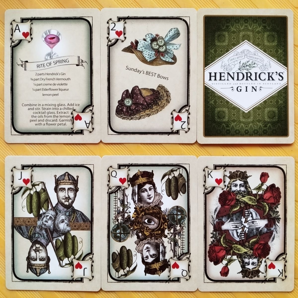 Hendrick's Gin Playing Cards D - Cocktail Recipe Book ulasan dan harga