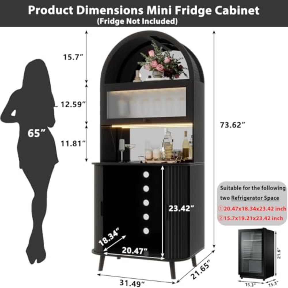 Wine Fridge Cabinet, Tall Bar  - Home Bar And Fridge ulasan dan harga