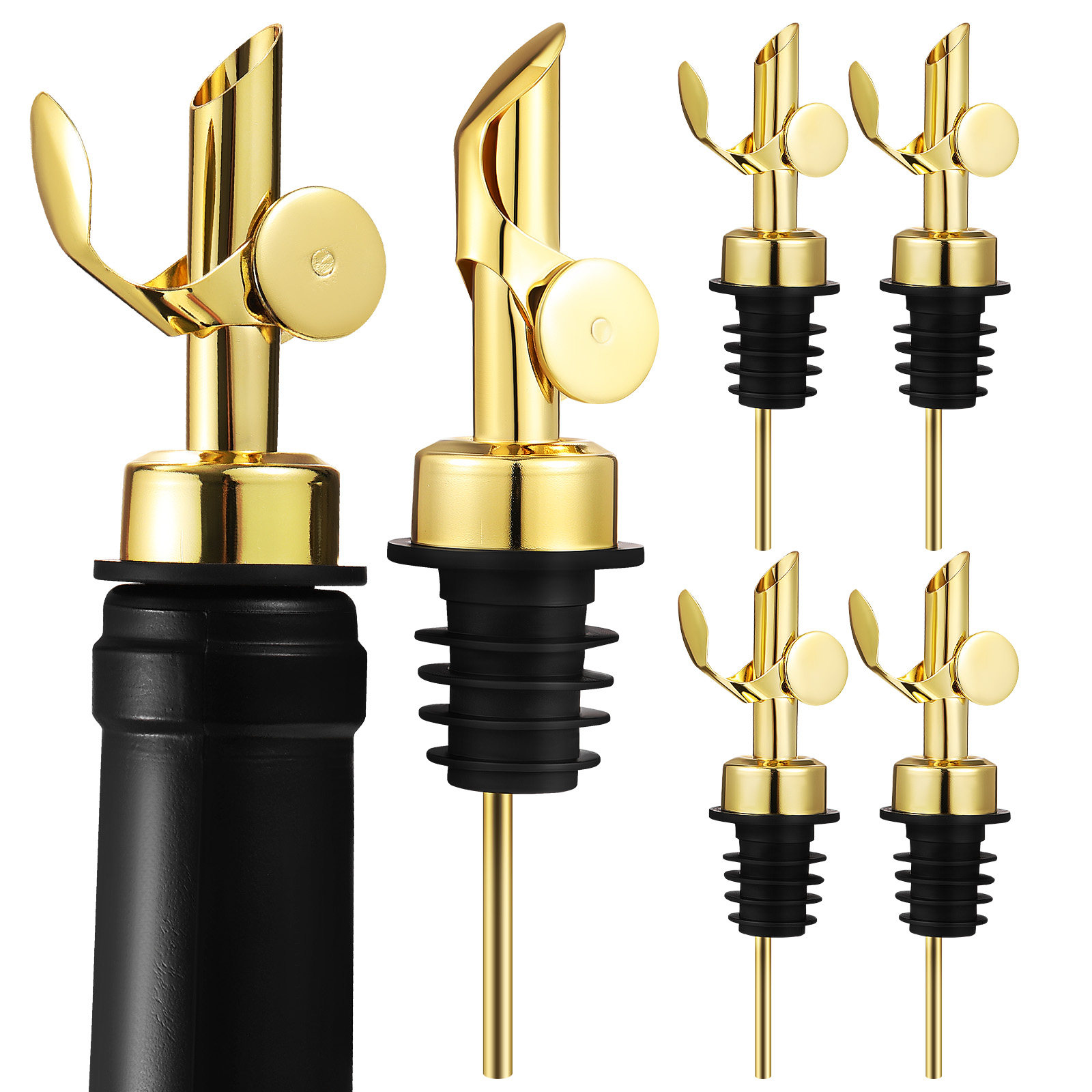 6Pcs Stainless Steel Liquor Bo - Speed Pourer Cap ulasan dan harga