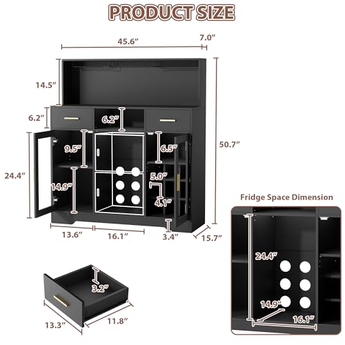 Mini Fridge Cabinet with Stora - Home Bar And Fridge ulasan dan harga