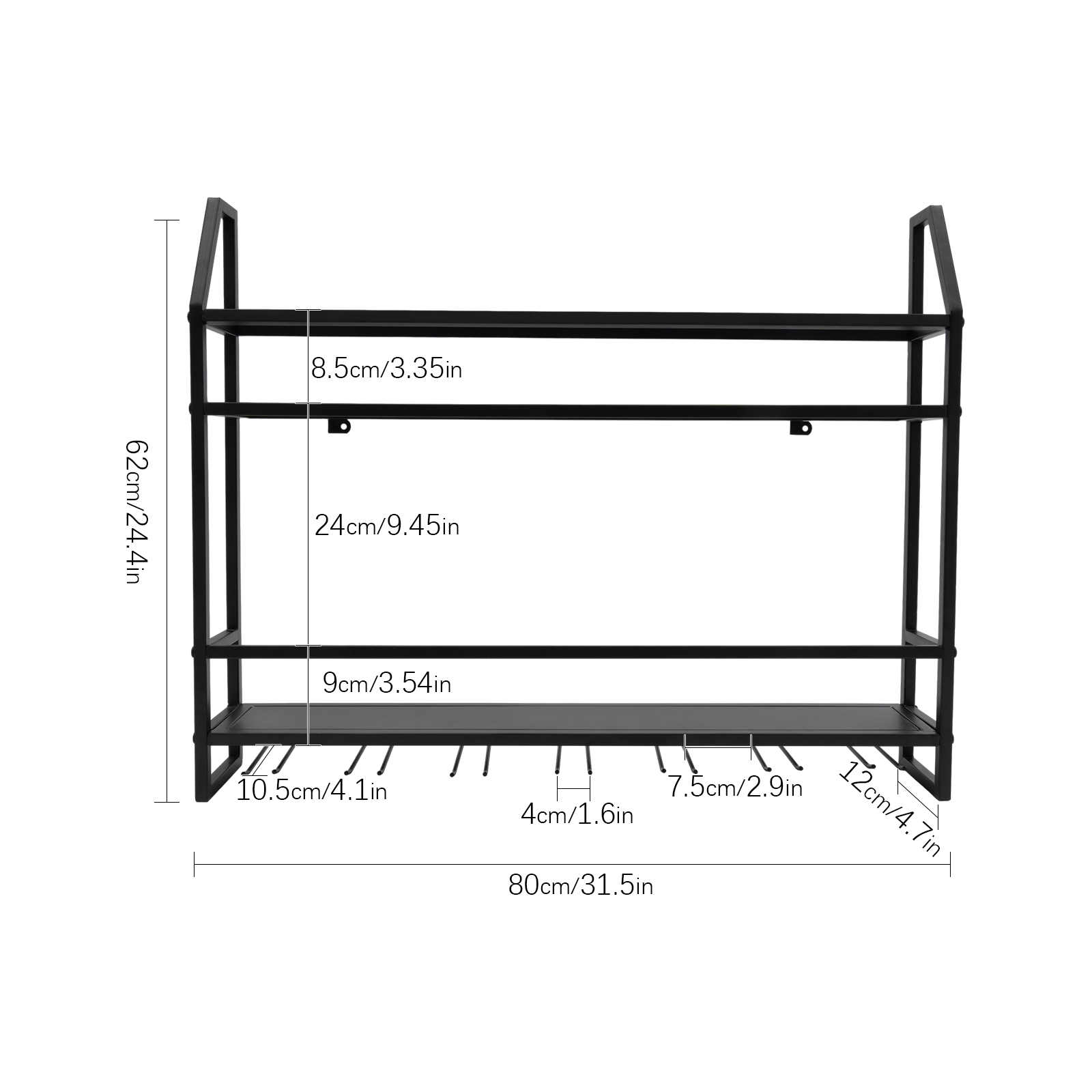 Double-layer Wine Rack Wall-Mo - Home Bar Setup ulasan dan harga