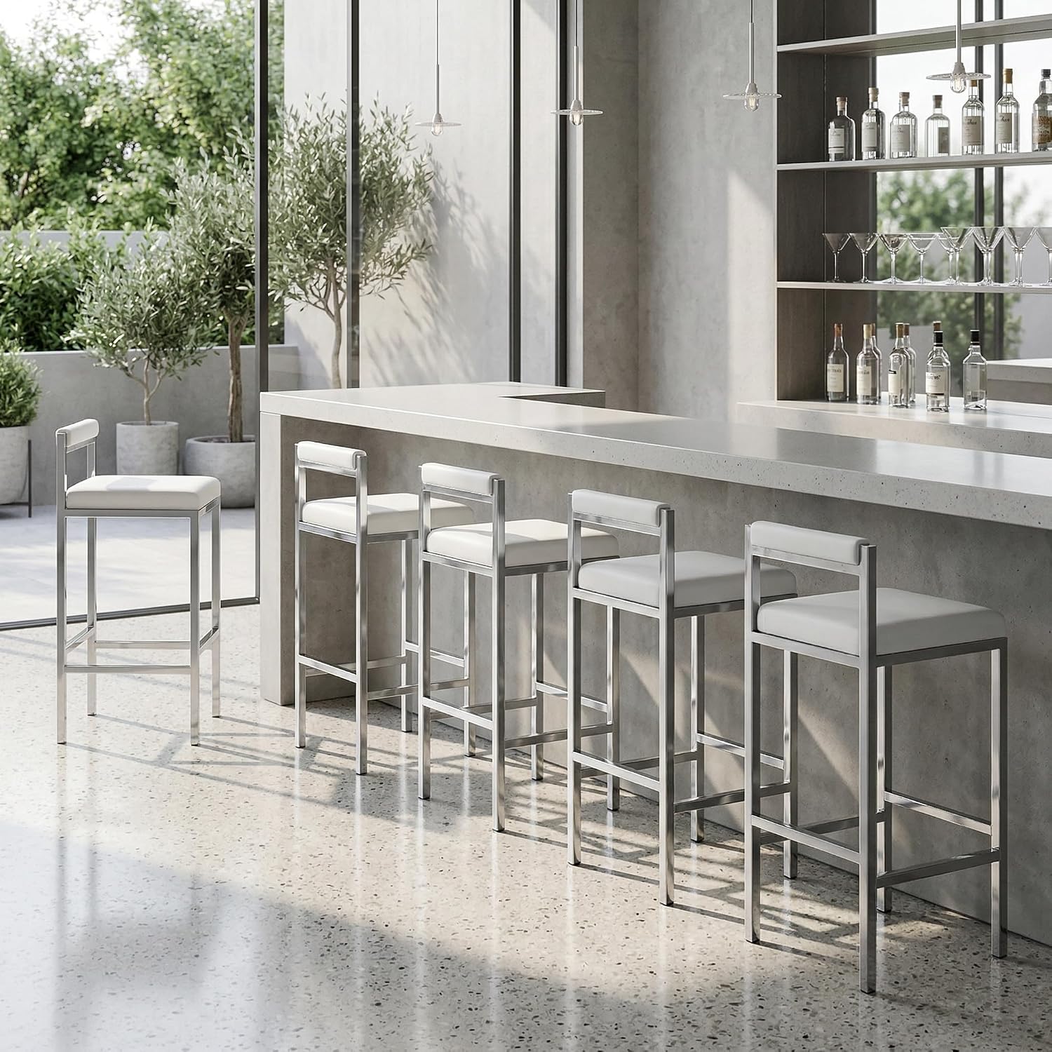 Bar Stools Set of 2, 30 Inch M - Home Bar And Counter ulasan dan harga