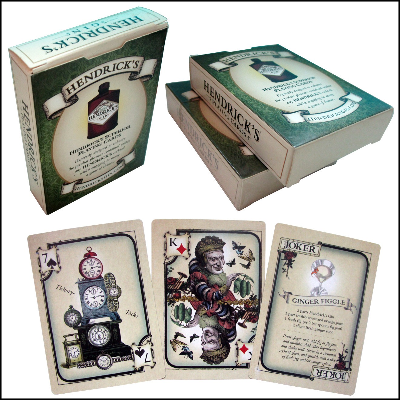 Full 52-card Deck Hendrick's G - Cocktail Recipe Book ulasan dan harga
