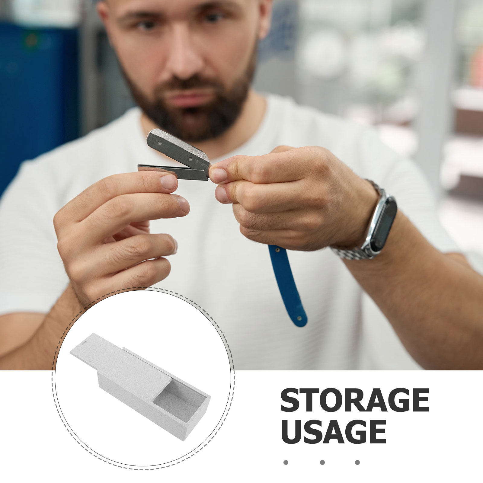 White Double Compartment Blade - Home Barber ulasan dan harga